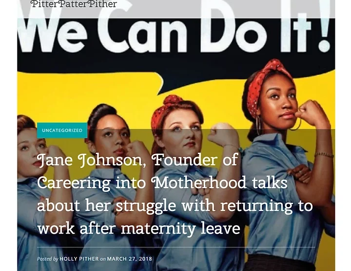 Jane Johnson talks about her struggle with returning to work after maternity leave